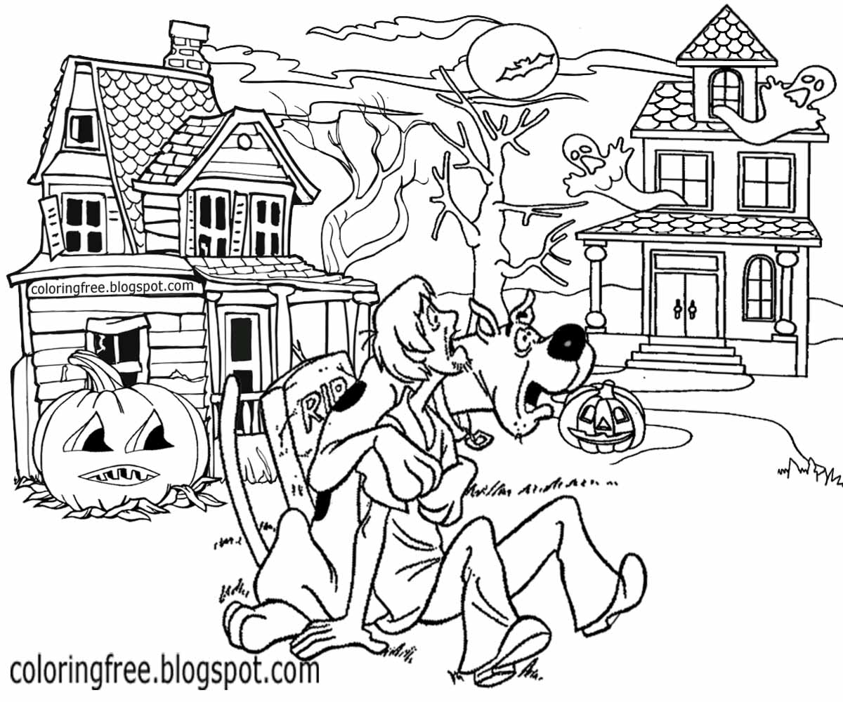 Free Coloring Pages Printable Pictures To Color Kids Drawing Ideas Printable Scooby Doo Coloring Haunted Ghost Town Monster Drawing