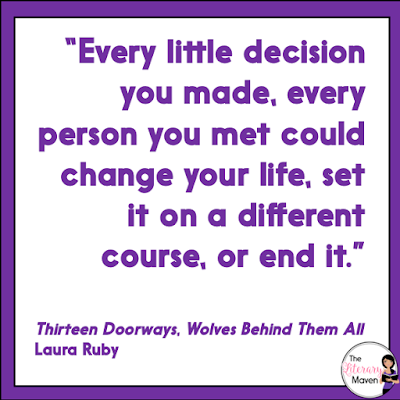 Thirteen Doorways, Wolves Behind Them All by Laura Ruby is a historical fiction novel set during WWII, but it is not just another war story. The novel focuses on life in a Chicago orphanage, but weaves in the issues of race relations and the treatment of women, plus there's ghosts, angry, protective ghosts. Read on for more of my review and ideas for classroom application.