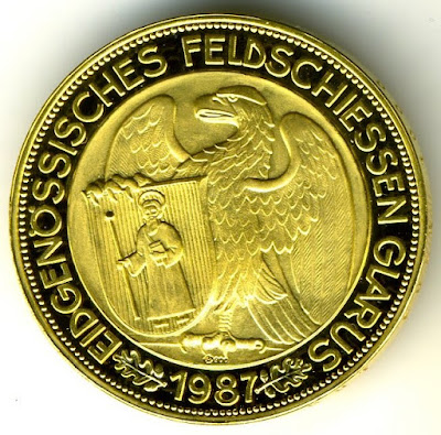 Switzerland Gold 1000 Swiss francs coin