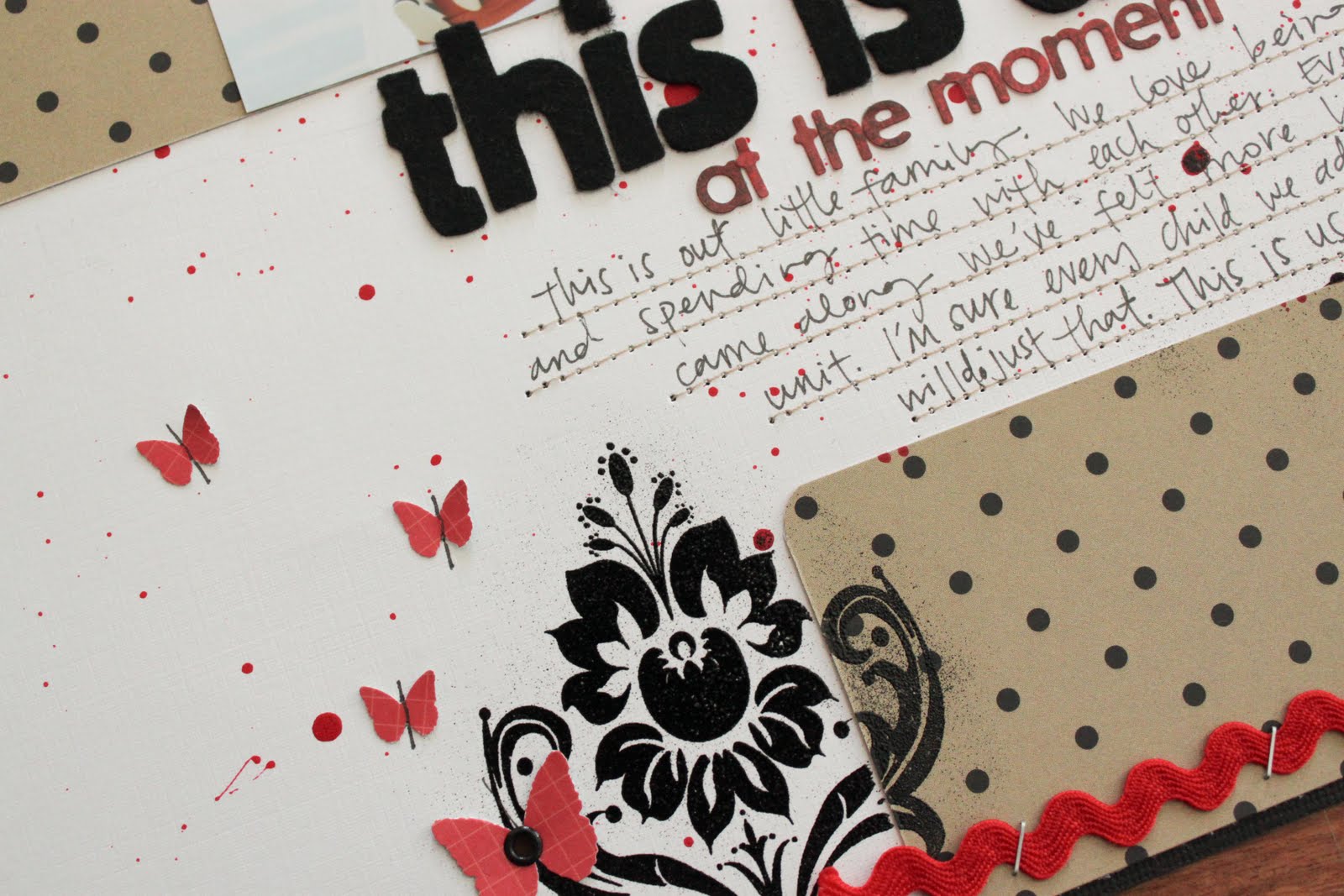 GASP! I LOVE, LOVE, LOVE, how she stitched her journaling lines! A ...