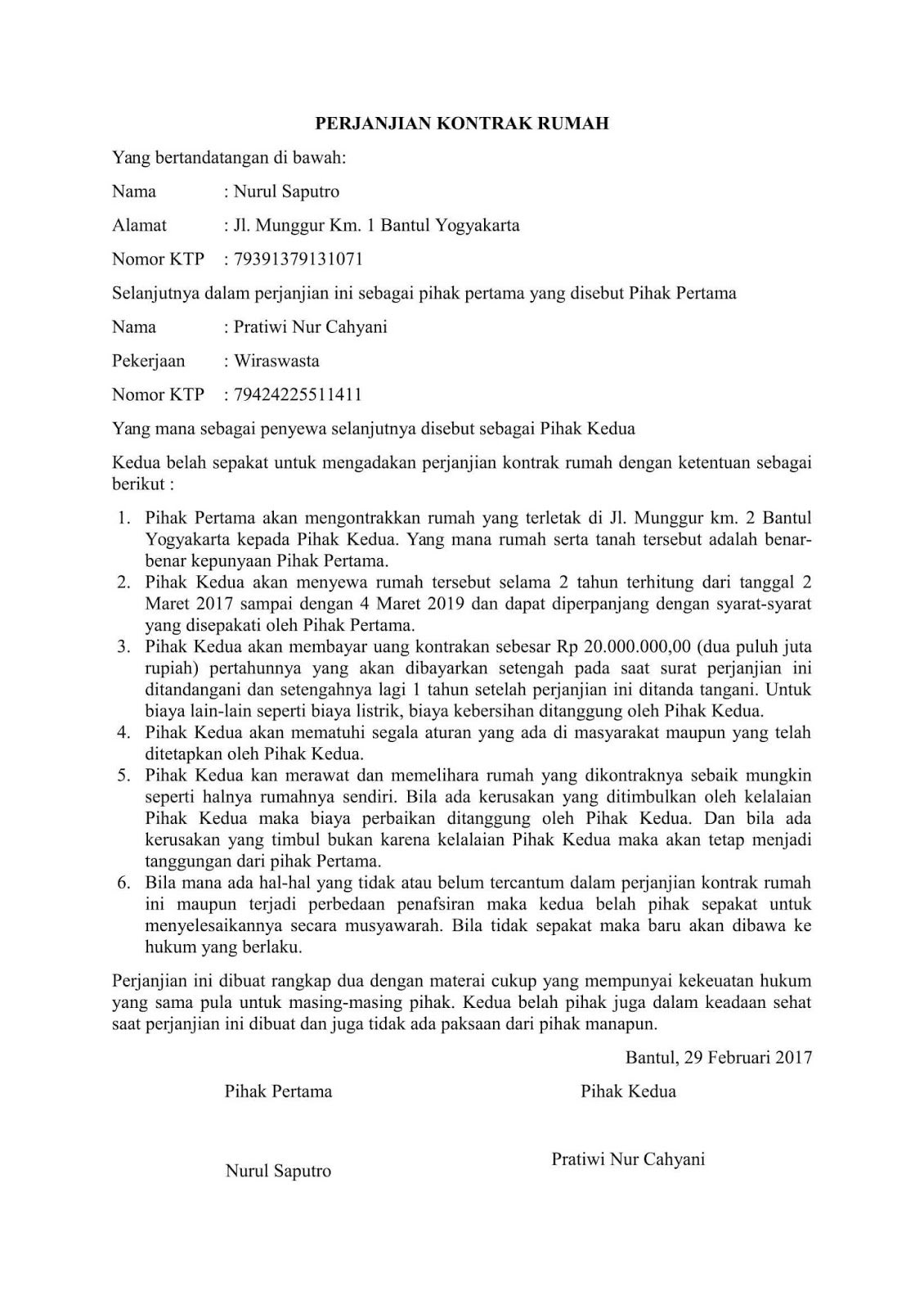  Memiliki rumah sebagai kawasan tinggal tentu harus mempunyai juga surat Contoh Surat Perjanjian Kontrak Rumah Sederhana