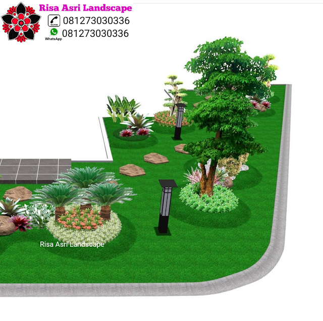 Tukang Taman Jakarta  Desain 3d Taman Garden Landscape - Risa Asri Landscape
