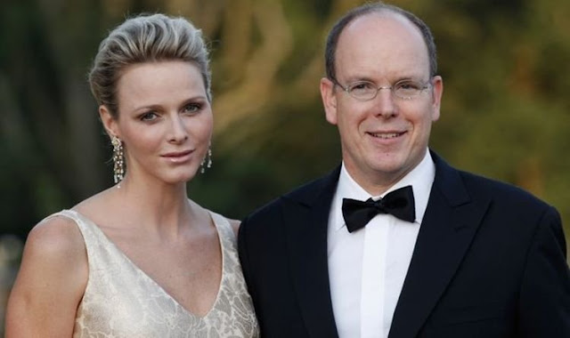 Prince Albert and Princess Charlene attended the Golden Cord charity dinner at the Technical and Hospitality School of Monaco