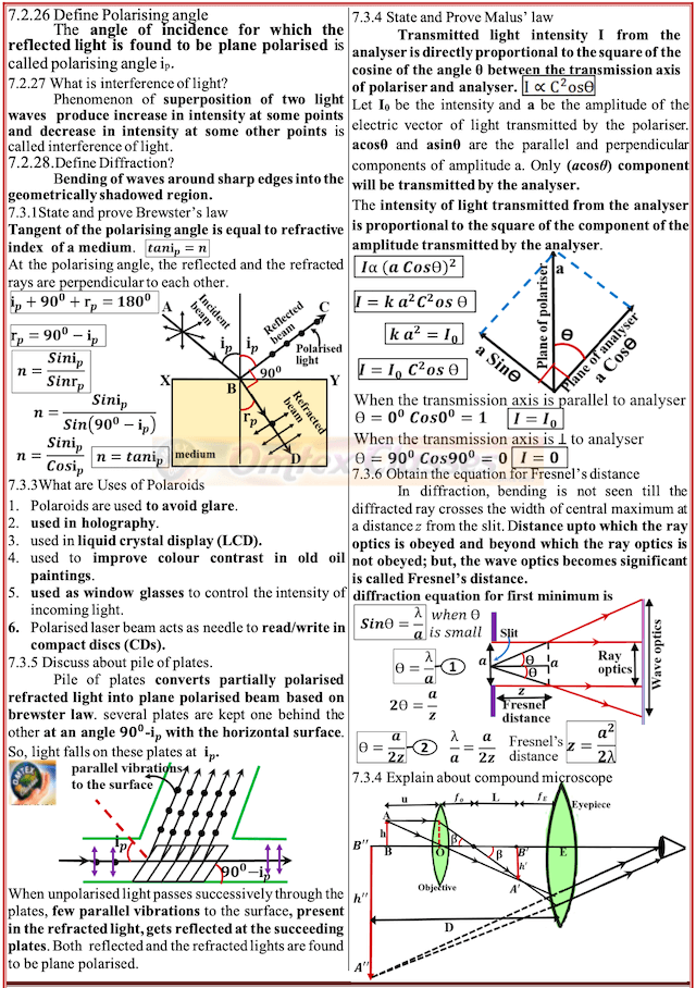 Reduced Portion XII Physics 2020 - 2021 Public Exam