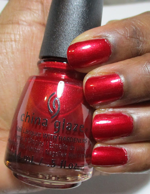 Swatch of China Glaze 'Cranberry Splash' from 2012 Holiday Joy Collection