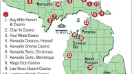 Casinos In Michigan Map