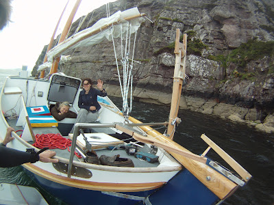 Building a 34' junk schooner: Out Sailing and Self steering