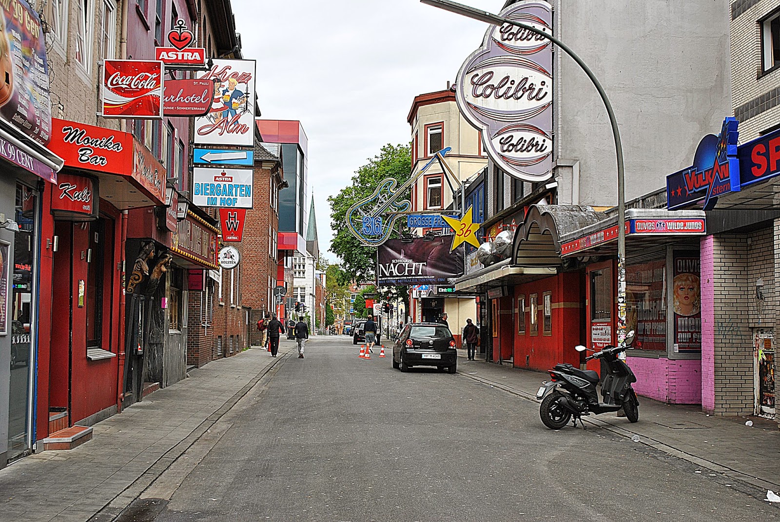 Hamburg, St Pauli, Reeperbahn, dzielnica czerwonych latarni