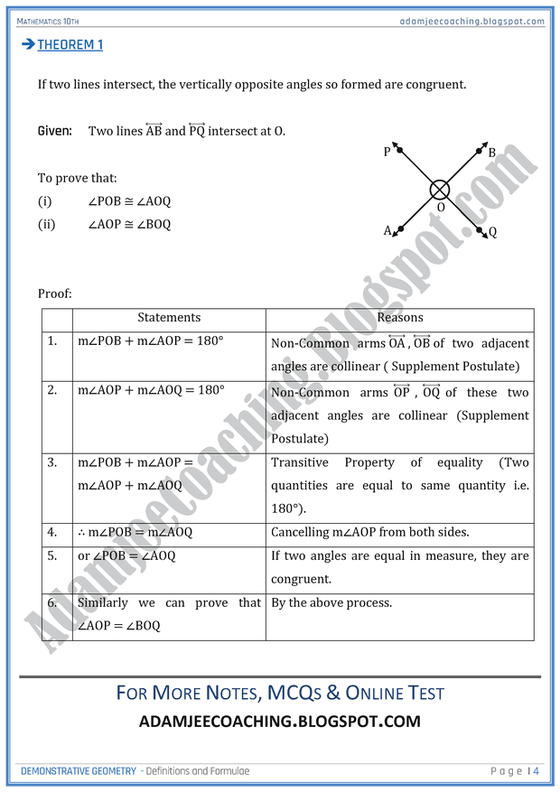 demonstrative-geometry-definitions-and-formulae-mathematics-10th