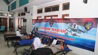 HUT Polairud, Ratusan Anggota Polresta Tangerang Donor Darah