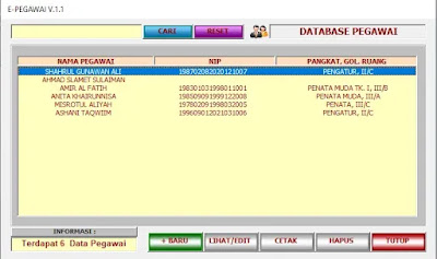 Download Aplikasi Database Pegawai Menggunakan Excel Gratis