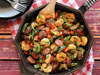 20-Minute Shrimp & Sausage Skillet Paleo Meal Recipe