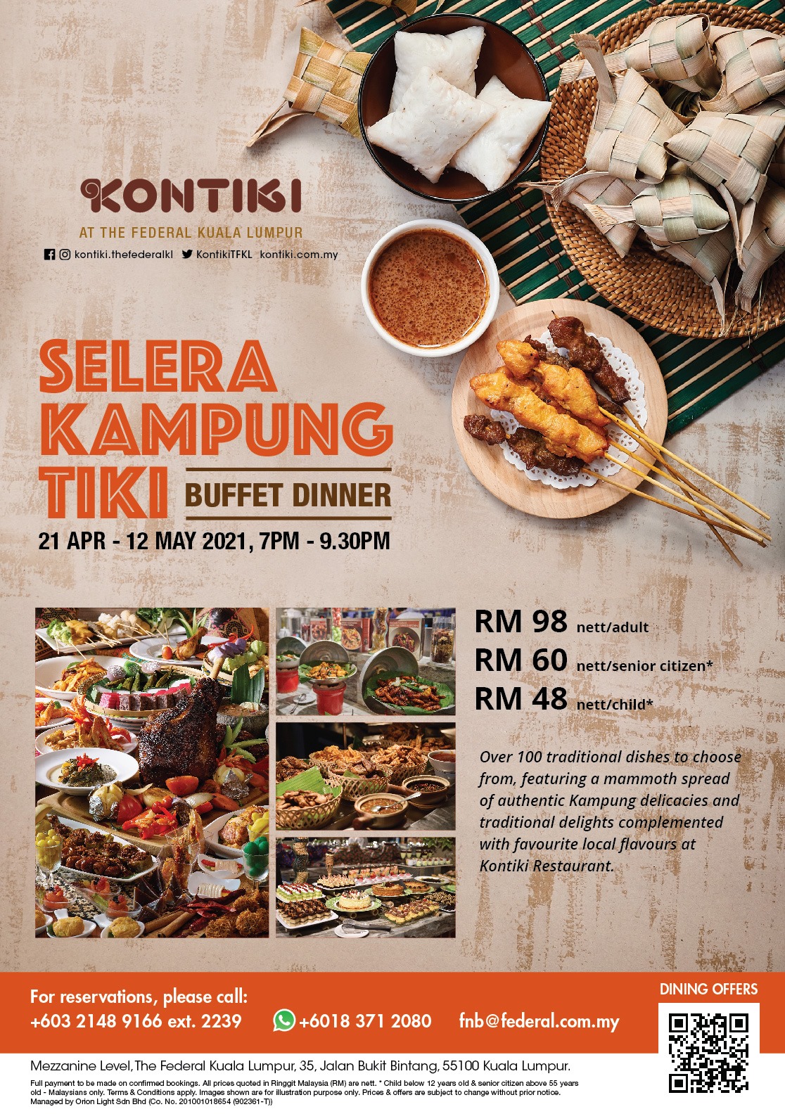 PROMOSI BUFET RAMADAN 2021 KONTIKI RESTAURANT THE FEDERAL KUALA LUMPUR