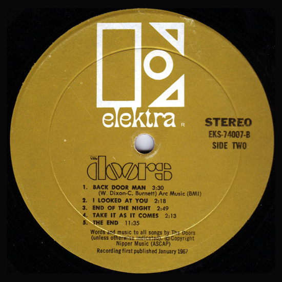 The Doors, first album 1967, side B