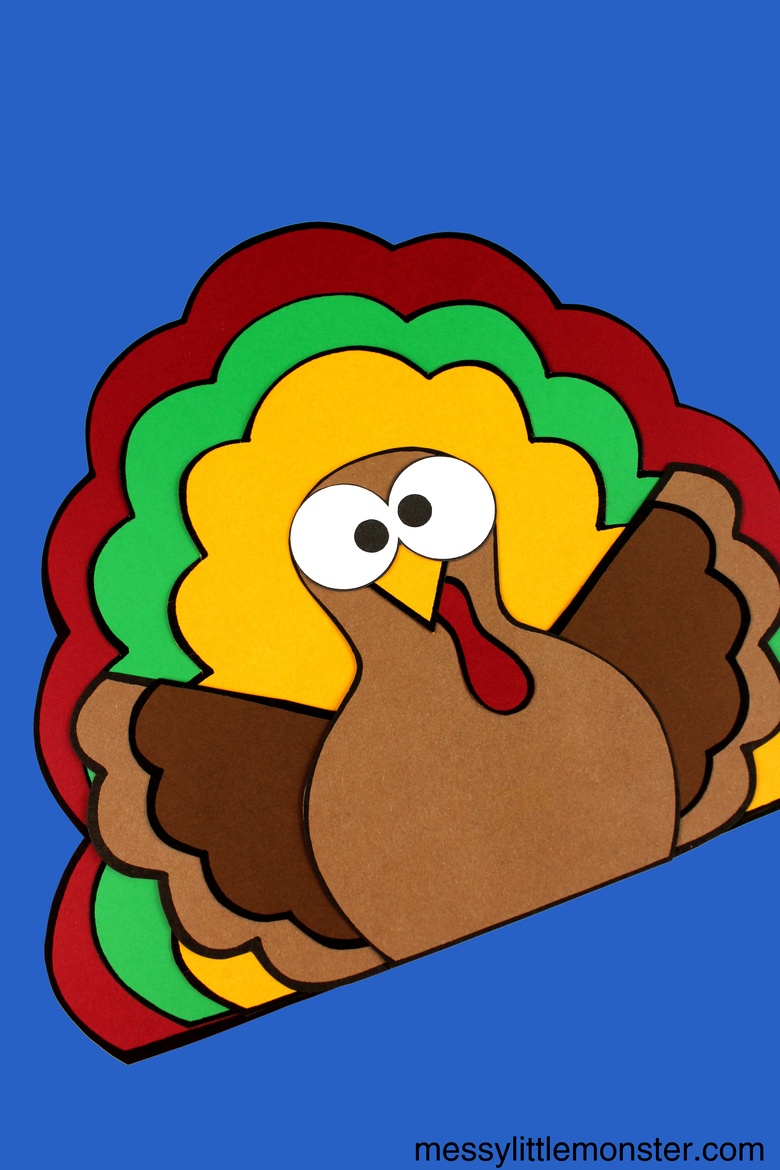 Thankful turkey craft for kids