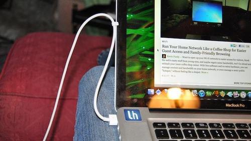 Hacks and Mods: Laptops Cord Stays off your Lap with this Clip