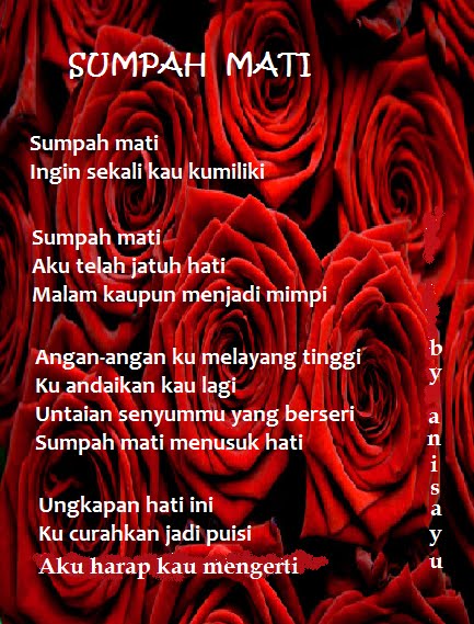  PUISI  CINTA  BY ANISAYU Kumpulan Puisi  Cinta  Romantis  