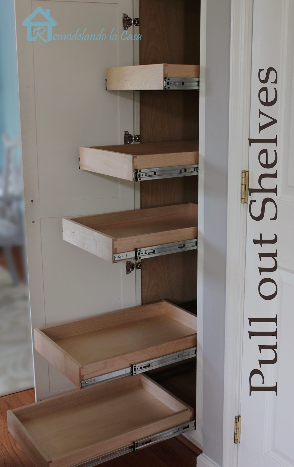 Kitchen Organization - Pull Out Shelves in Pantry ...