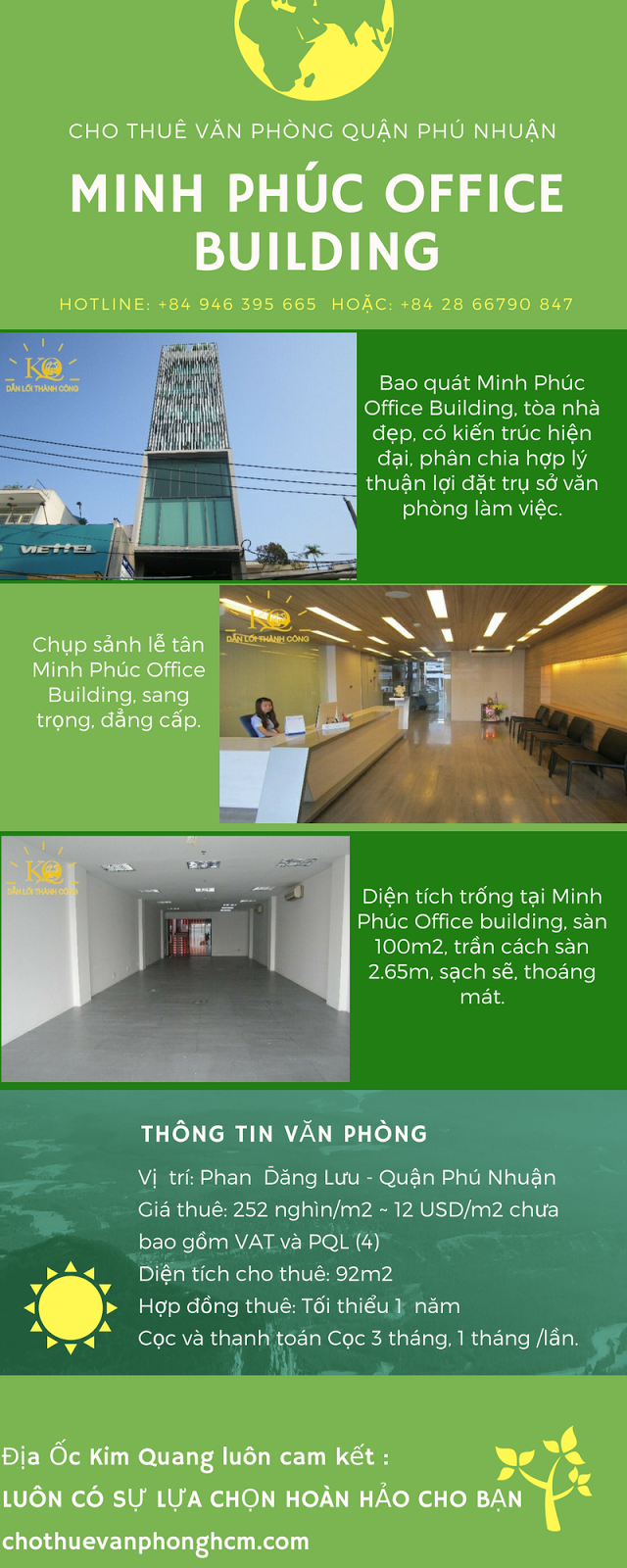 Cho thuê  văn phòng quận Phú Nhuận Minh Phúc Office building