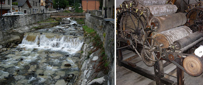 Aguas del río Negre y museo de la lana en Vielha