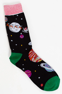 Space Santa socks by Legale