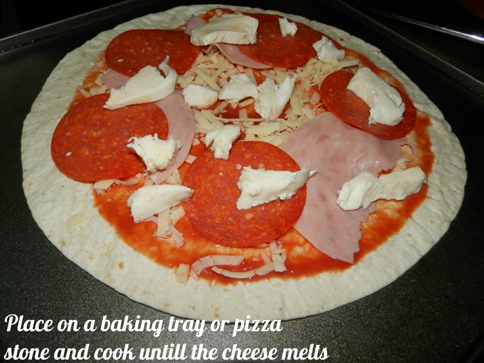Healthy tortilla pizza recipe