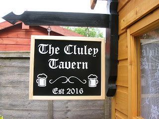 'The Cluley Tavern' home bar sign