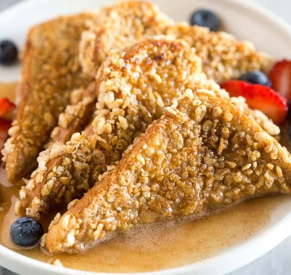 CRUNCHY FRENCH TOAST #recipes #breakfast