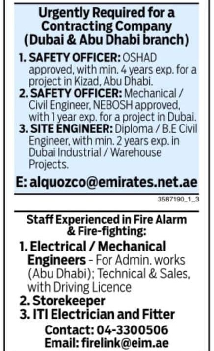 Current Jobs Openings In United Arab Emirates