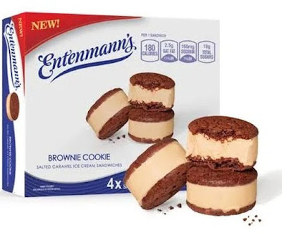Entenmann's Brownie Cookie Salted Caramel Ice Cream Sandwiches