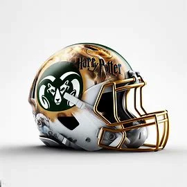 Colorado State Rams Harry Potter Concept Football Helmet