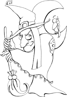 Halloween Witches for Coloring, part 1