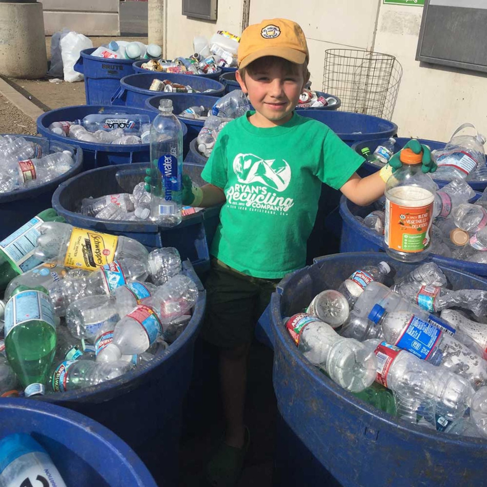 10 year old recycling 103,000 pounds of junk