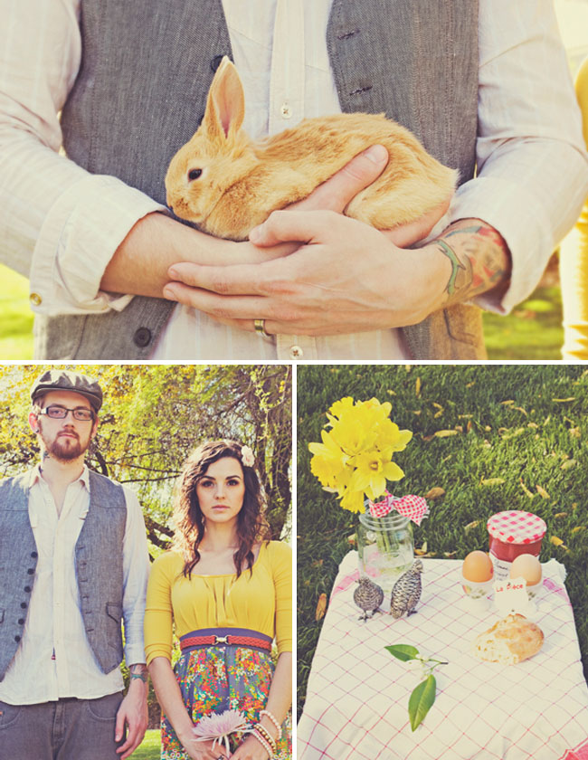 bunny carrots engagement photos
