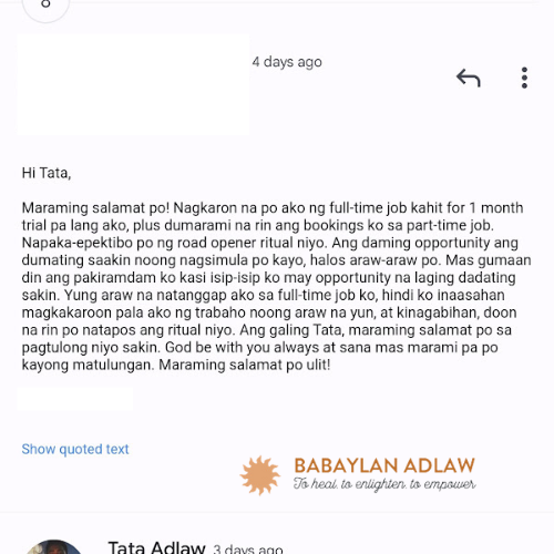 babaylan tata adlaw reviews, philippines