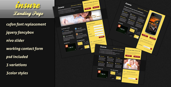 Insure Landing Page - Marketing Corporate