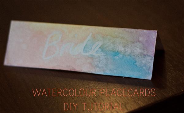 DIY Wedding Project Watercolour Place Name Cards