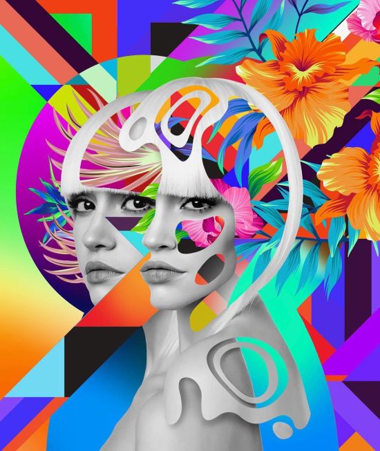 Dominic LaRiccia instagram arte photoshop colagens digitais foto manipulações psicodélicas coloridas surreais