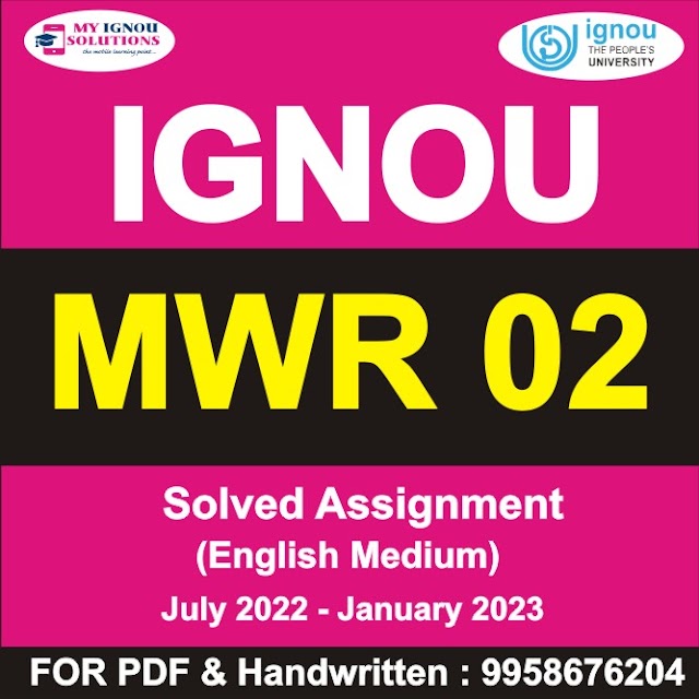 MWR 02 Solved Assignment 2022-23