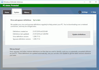 Why and How to update Windows Defender Without Updating Windows?