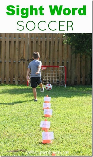 Sight Word Soccer from Coffee Cups and Crayons