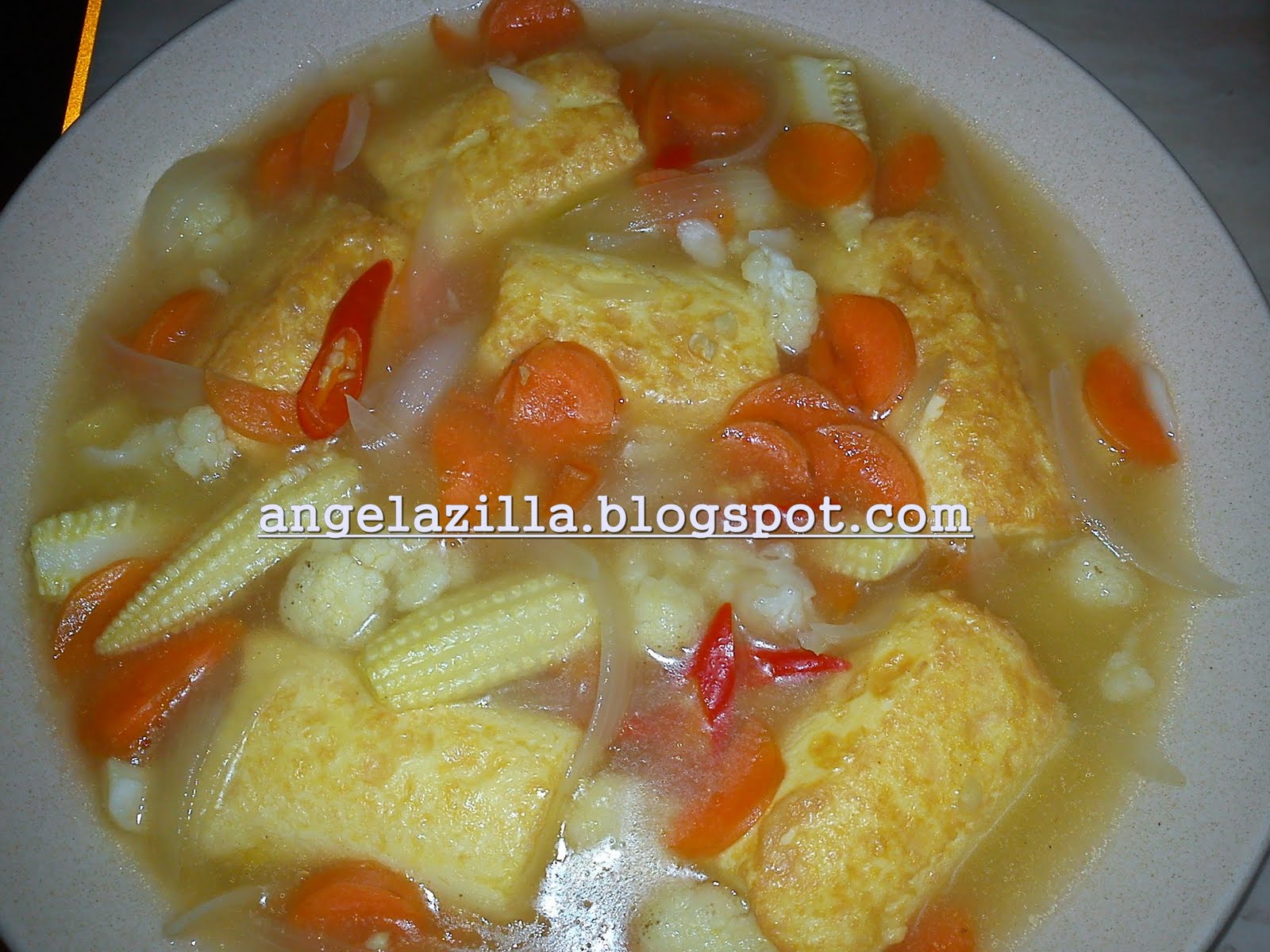 When The Story Begins: FRIED EGG TOFU WITH VEGETABLES