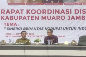 Disdikbud Muaro Jambi Rakor Bersama Seluruh Kepala Sekolah, Berantas Korupsi