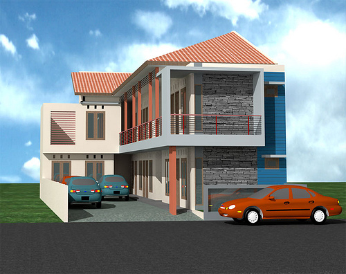 gambar rumah kost minimalis 2 lantai