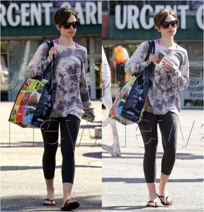 Lily Collins Wearing Greatful Dead Sweatshirt