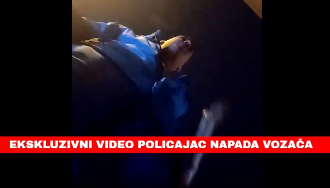 Nervozni policajac van dužnosti vozaču pretio palicom i ubistvom, a onda mu izbio telefon iz ruke (VIDEO)