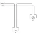 Skema diagram satu saklar untuk satu lampu.webp