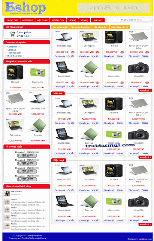 Bshop - Mẫu bán hàng trực tuyến chuyên nghiệp dành cho Blogger Bshop - Mẫu bán hàng trực tuyến chuyên nghiệp dành cho Blogger