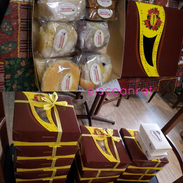 Tinapayan Festival for this special ensaymada, chesse roll, banana cake, twisted ube, ube bread and special mamon.