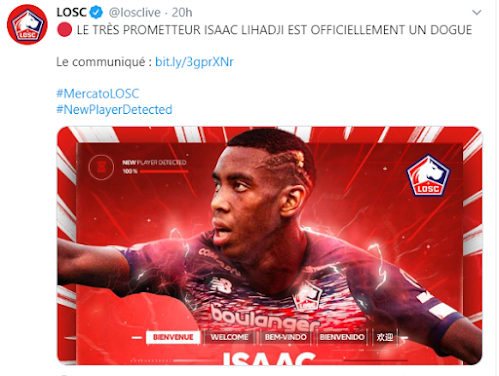 Isaac Lihadji arrive à Lille